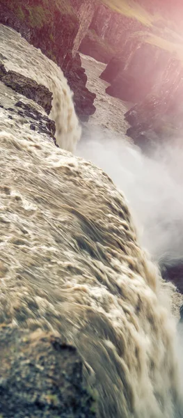 Cachoeiras Gullfoss Islândia Dia Nublado — Fotografia de Stock