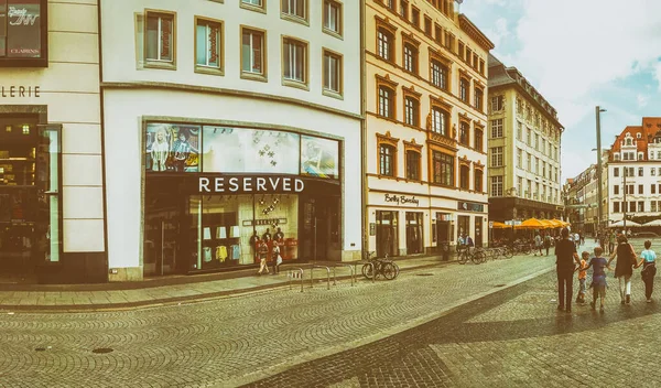 Leipzig Alemania Julio 2016 Los Turistas Visitan Centro Ciudad Leipzig —  Fotos de Stock