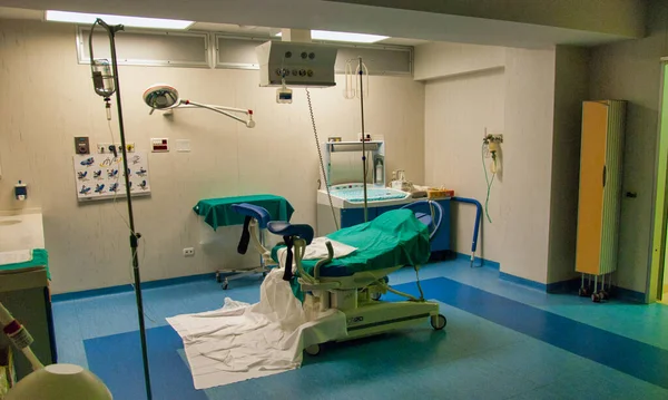 Veduta Letto Ospedale Vuoto Nel Reparto Maternità Ospedale — Foto Stock