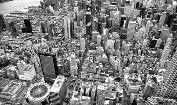 Manhattan aerial view from helicopter, New York City. Midtown from a high vantage point - New York City - NY - USA