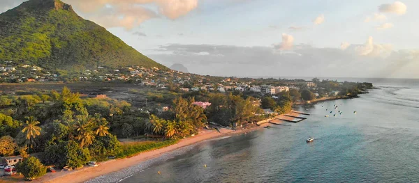 Overhead Antenn Utsikt Över Vackra Stranden — Stockfoto