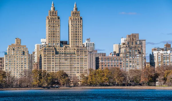 Edifícios Central Park West Uma Manhã Ensolarada Inverno Nova York — Fotografia de Stock