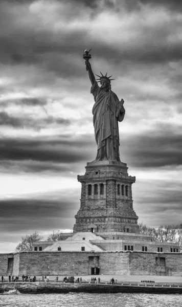 Statue Liberté New York Symbole Ville Depuis Point Vue Élevé — Photo