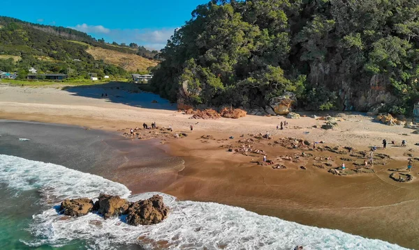 Hot Water Beachi Στην Ανατολική Ακτή Της Χερσονήσου Coromandel Νέα — Φωτογραφία Αρχείου