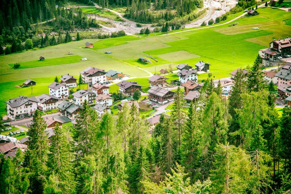 Letecký Pohled Sappadu Letní Sezóně Italské Dolomity — Stock fotografie
