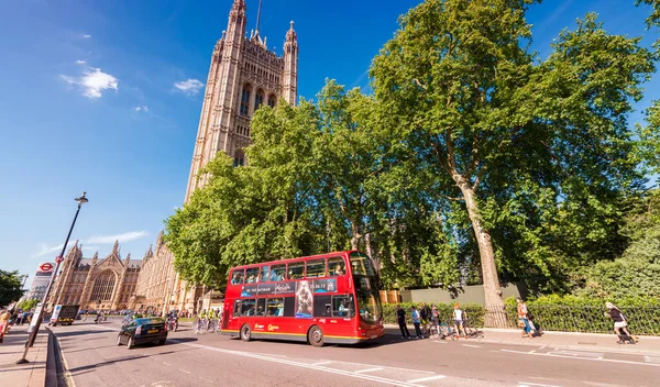 Londres Junho 2015 Autocarro Dois Andares Westminster Serviço Ônibus Londres — Fotografia de Stock
