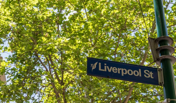 Liverpool Sinal Rua Melbourne — Fotografia de Stock