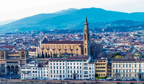 Panoramatický Pohled Florencii Toskánsko Itálie — Stock fotografie