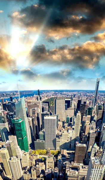 Ripresa Aerea Dello Skyline New York — Foto Stock