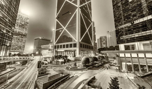 Hong Kong April 2014 Modern Skyline Hong Kong Night City — Stock Photo, Image