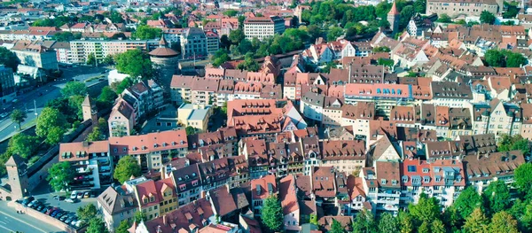 Nuremberg Alemania Vista Aérea Del Dron Desde Mirador Largo Del —  Fotos de Stock