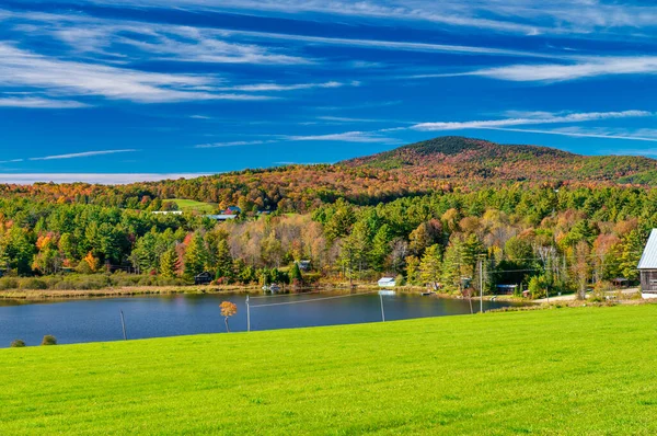 Ticklenaked Pond Temporada Follaje New Hampshire Estados Unidos —  Fotos de Stock