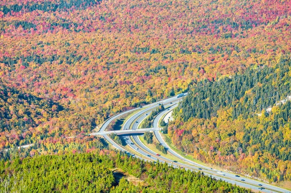 Luftaufnahme Der New England Interstate Vom Cannon Mountain New Hampshire — Stockfoto