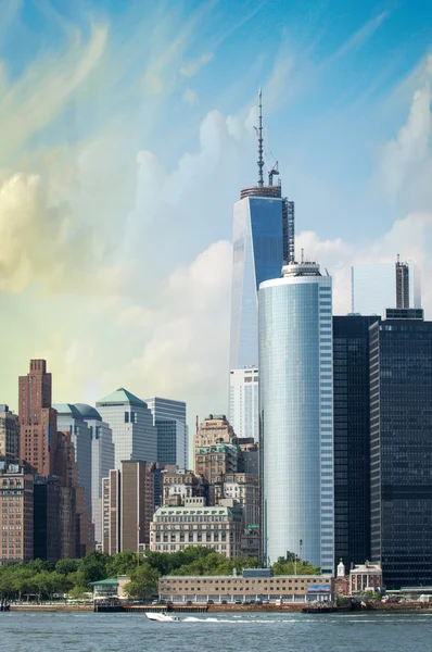 Manhattan, Nova Iorque. Maravilhoso horizonte da cidade — Fotografia de Stock