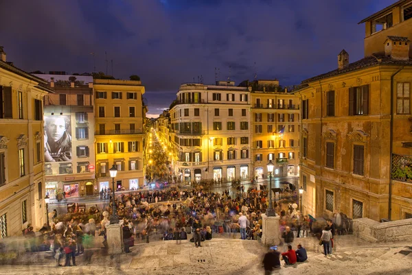 Piazza di Spagna i Schodów Hiszpańskich — Zdjęcie stockowe