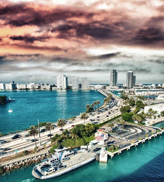 Miami längs havet — Stockfoto