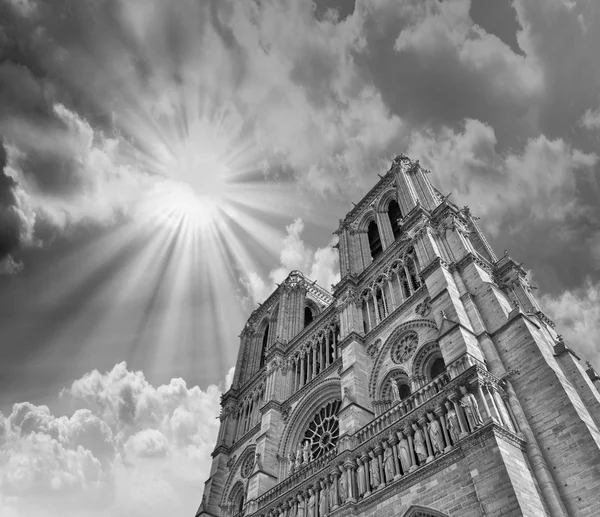 巴黎圣母院大教堂的视图 — 图库照片