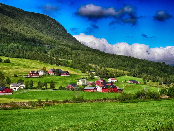 Platteland kleuren van Noorwegen — Stockfoto