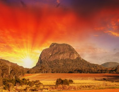 Glass House Mountains National park in Australia clipart