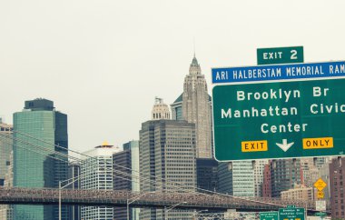 Interstate işaret ve new york city yakınlarında yol tarifi