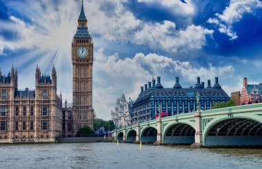 Westminster Sarayı ve köprü - Londra