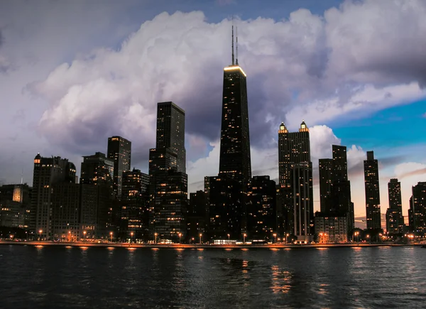 Silhueta de arranha-céus de Chicago — Fotografia de Stock