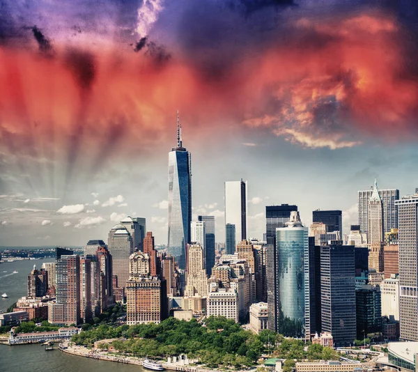 Lower Manhattan skyscrape — Stock Photo, Image