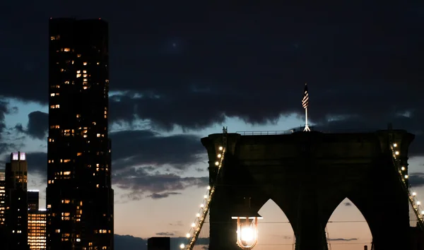 Brooklyn Bridge Silhouette — Stock Photo, Image