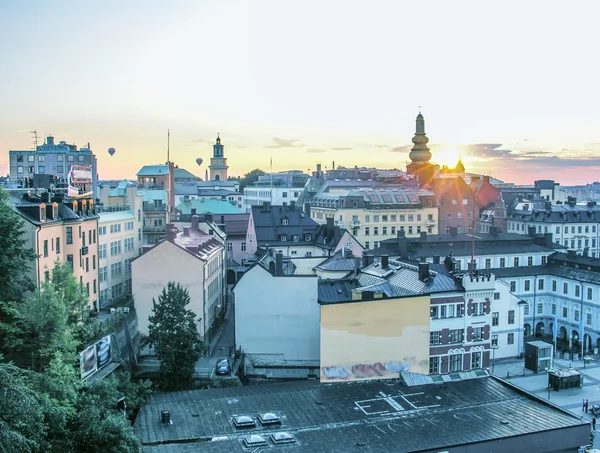 Stokholm güzel şehir havadan görünümü — Stok fotoğraf