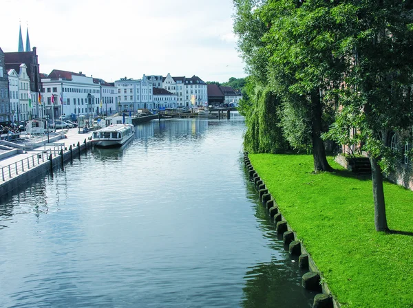 Uitzicht op de stad van Lubeck — Stockfoto