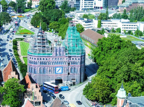 Utsikt över staden av Lübeck — Stockfoto