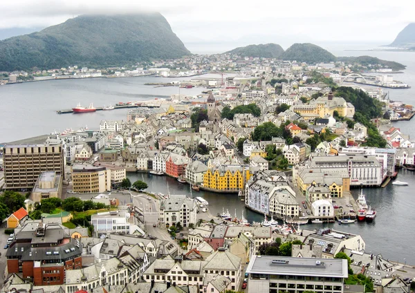 Alesund havadan görünümü — Stok fotoğraf