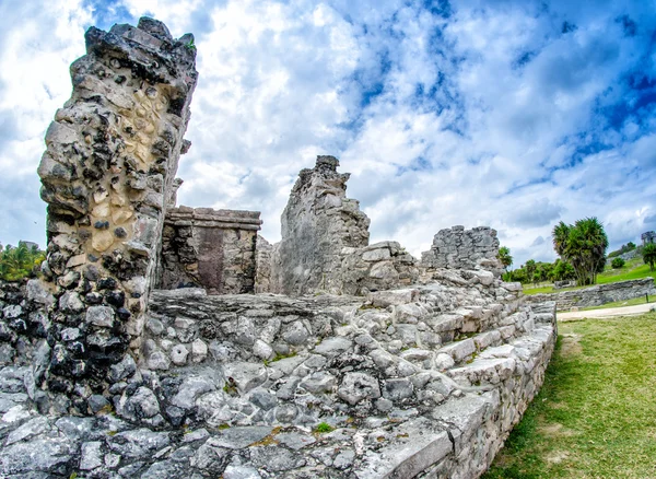 Tulum kalıntıları. Meksika Maya sitesi — Stok fotoğraf