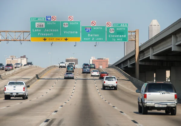 Trafikflöden till Houston — Stockfoto