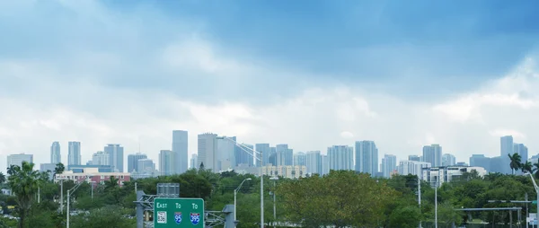 Miamis skyline — Stockfoto