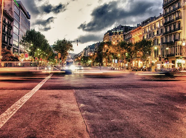 Strade della città di notte — Foto Stock