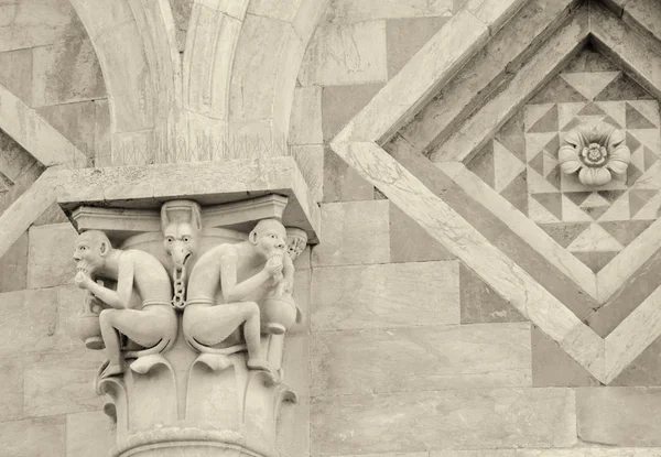 Architektonický detail piazza dei miracoli, pisa — Stock fotografie