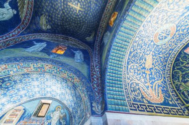 Ceiling Mosaic of the Galla Placidia mausoleum clipart