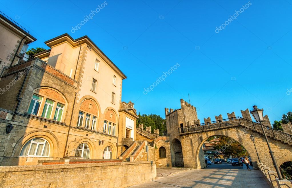 Streets and buildings of San Marino — Stock Photo © jovannig 54516185
