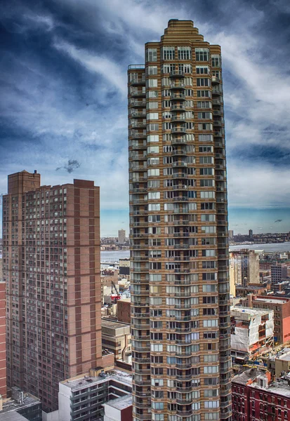 New York skyline in winter season — Stock Photo, Image