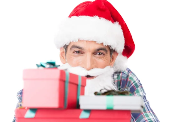 Man holding gifts — Stock Photo, Image