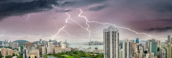 Ohromující panoramatický pohled z Hong Kongu — Stock fotografie