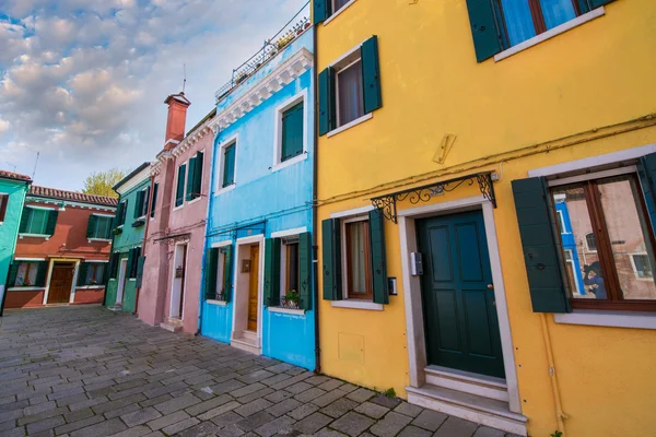 Kolorowe domy Burano — Zdjęcie stockowe