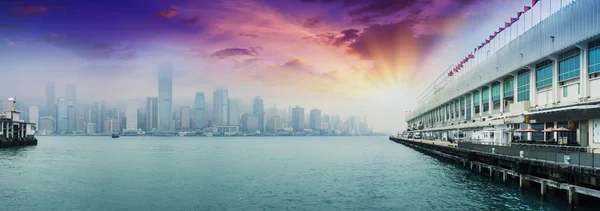 Panoramautsikt över Hong Kong Island — Stockfoto