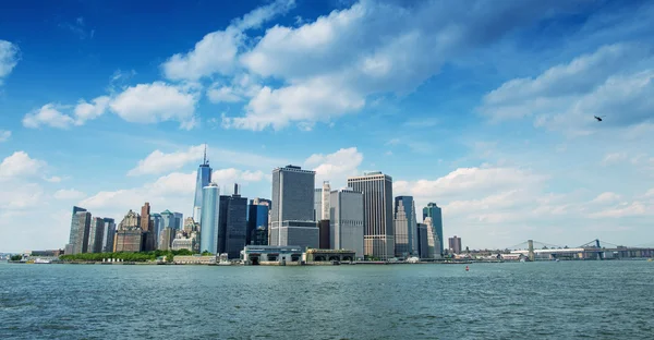 Lower Manhattan uitzicht vanaf Governors Island — Stockfoto