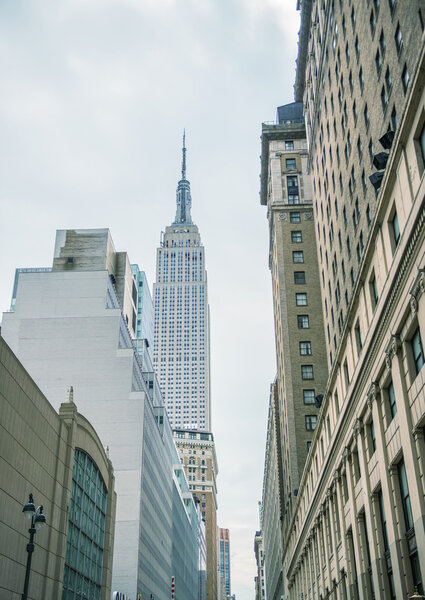 NEW YORK - MAY 23, 2013: Manhattan Skyline with Empire State Building, New York City, USA