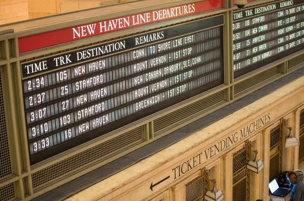 Timetable of Grand Central Station — Stock Photo, Image