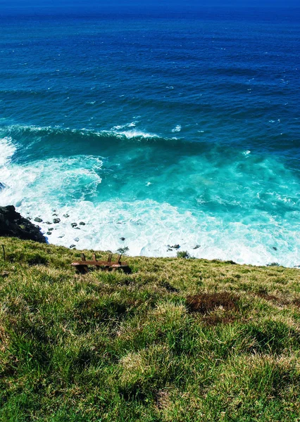 黄金海岸，澳大利亚。美丽的海景，与植被 — 图库照片