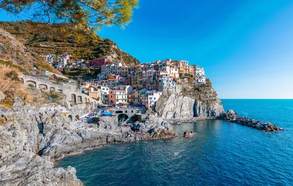 Химерні села Manarola — стокове фото