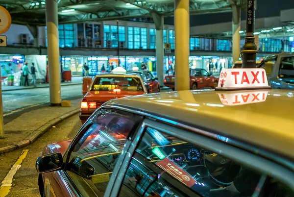 Taxi's op de straat — Stockfoto